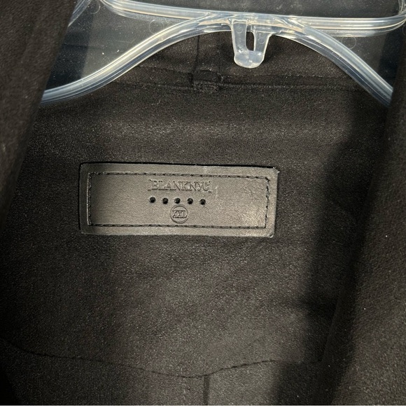 BLANK NYC Faux Suede Drape Flowy Moto Black Cardigan Jacket Long Sleeve XXL 2X - Picture 6 of 8